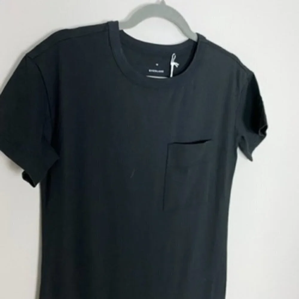 Everlane The Organic Weekend Maxi Dress T Shirt Womens XS Black - Picture 2 of 6